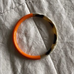Orange and tortoise shell bangle